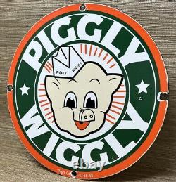 Vintage Piggly Wiggly Porcelain Sign Mcdonalds Pepsi Coke In-n-out Gas Station