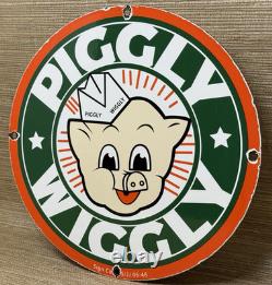 Vintage Piggly Wiggly Porcelain Sign Mcdonalds Pepsi Coke In-n-out Gas Station