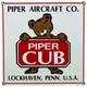 Vintage Piper Cub Porcelain Dealer Sign Gas Station Sales Service Aviation Bear