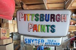 Vintage Pittsburgh Paints Light up sign. Working with marquee Best one I've seen