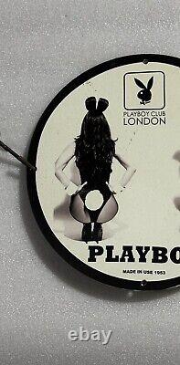 Vintage Playboy Club Spiceit Up Porcelain Pinup Bunny Girl Gas Oil Magazine Sign