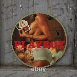 Vintage Playboy Pinup Girl Red Sex Porcelain Service Station Gas Pump 12sign