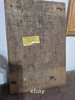 Vintage Plume Motor Spirit Vacuum Oil Company Wooden Sign