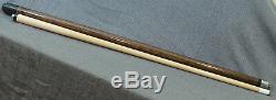 Vintage Polished Walnut Schuler Pool Cue, Signed, Set-Up and Delivered by Ray