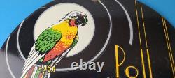 Vintage Poll Parrot Shoes Sign Porcelain General Store Gas Service Pump Sign