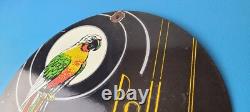 Vintage Poll Parrot Shoes Sign Porcelain General Store Gas Service Pump Sign