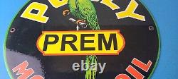 Vintage Polly Motor Oil Sign Porcelain Premium Gasoline Pump Plate Sign