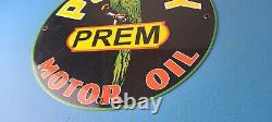 Vintage Polly Motor Oil Sign Porcelain Premium Gasoline Pump Plate Sign