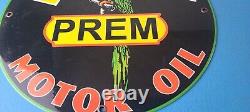 Vintage Polly Motor Oil Sign Porcelain Premium Gasoline Pump Plate Sign