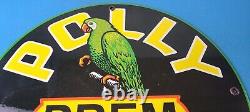 Vintage Polly Motor Oil Sign Porcelain Premium Gasoline Pump Plate Sign