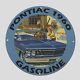 Vintage Pontiac 1960 Oil Porcelain Gas Pump Sign