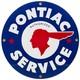 Vintage Pontiac Service Porcelain Sign Dealership Gas Station Motor Oil Garage