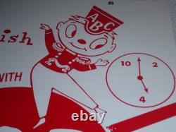 Vintage Popcorn 25 Cents & Mr. Dee-lish 18 Porcelain Metal Gasoline & Oil Sign