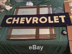 Vintage Porcelain Dealership Chevrolet Sign 6/39 Rare To Find
