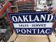 Vintage Porcelain Dealership Sign Oakland Pontiac