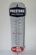 Vintage Porcelain Enamel Prestone Antifreeze Advertising Thermometer Sign 1940's