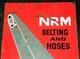 Vintage Porcelain Enamel Sign Nrm National Rubber Manufacture Belting Hoses 1950