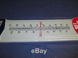 Vintage Porcelain PRESTONE Antifreeze Thermometer SignNOSNewithOld Stock withBox