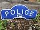 Vintage Porcelain Police N. Y. P. D New York Porcelain Car Tag Sign 11 X 4