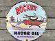 Vintage Porcelain Rocket Gas And Oil Sign