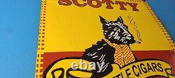 Vintage Porcelain Sign Scotty Tobacco Cigar Pipe General Store Dog Gas Sign