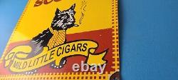 Vintage Porcelain Sign Scotty Tobacco Cigar Pipe General Store Dog Gas Sign
