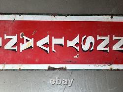 Vintage Porcelain Vertical Sinclair Pennsylvania Motor Oil Gas Sign 60