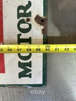 Vintage Porcelain Vertical Sinclair Pennsylvania Motor Oil Gas Sign 60