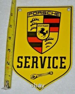 Vintage Porsche Germany Gas Automobile Porcelain Shield Service Station Sign