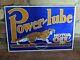 Vintage Power Lube Motor Oil Porcelain Gas Station Pump Sign! 12 X 8