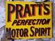 Vintage Pratt Porcelain Sign Old Flange Truck Car Auto Motor Oil Service 24