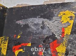 Vintage Pratt Porcelain Sign Old Flange Truck Car Auto Motor Oil Service 24