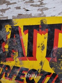 Vintage Pratt Porcelain Sign Old Flange Truck Car Auto Motor Oil Service 24