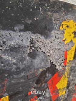 Vintage Pratt Porcelain Sign Old Flange Truck Car Auto Motor Oil Service 24