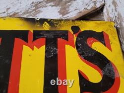 Vintage Pratt Porcelain Sign Old Flange Truck Car Auto Motor Oil Service 24