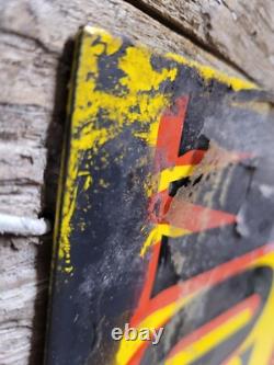 Vintage Pratt Porcelain Sign Old Flange Truck Car Auto Motor Oil Service 24