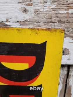 Vintage Pratt Porcelain Sign Old Flange Truck Car Auto Motor Oil Service 24