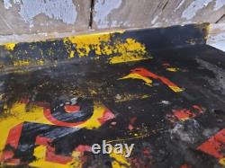 Vintage Pratt Porcelain Sign Old Flange Truck Car Auto Motor Oil Service 24