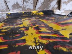 Vintage Pratt Porcelain Sign Old Flange Truck Car Auto Motor Oil Service 24