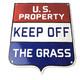 Vintage Private Property Sign Usa Gas Service Station Pump Porcelain Sign
