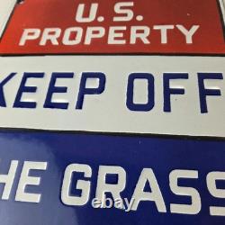 Vintage Private Property Sign USA Gas Service Station Pump Porcelain Sign