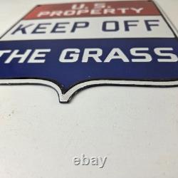 Vintage Private Property Sign USA Gas Service Station Pump Porcelain Sign