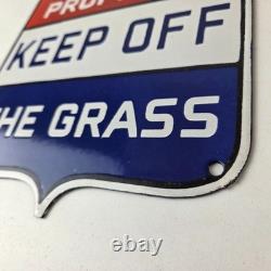 Vintage Private Property Sign USA Gas Service Station Pump Porcelain Sign