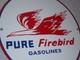 Vintage Pure Oil Firebird 11 3/4 Porcelain Metal Gasoline Service Station Sign