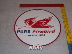 Vintage Pure Oil Firebird 11 3/4 Porcelain Metal Gasoline Service Station Sign