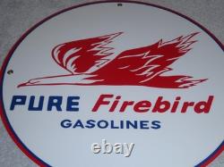 Vintage Pure Oil Firebird 11 3/4 Porcelain Metal Gasoline Service Station Sign