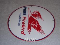 Vintage Pure Oil Firebird 11 3/4 Porcelain Metal Gasoline Service Station Sign