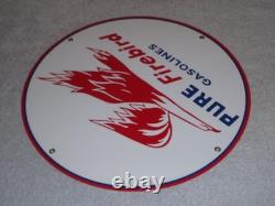 Vintage Pure Oil Firebird 11 3/4 Porcelain Metal Gasoline Service Station Sign