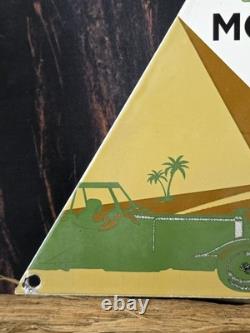 Vintage Pyramid Motor Oils Porcelain Gas Pump Sign'100% Pure Pennsylvania' 12