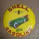 Vintage Race Tested Shell Yel Old Us Gasoline Oil Gas Pump Enamel Porcelain Sign